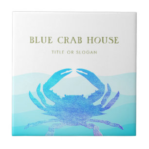 Blauwe krab tegeltje