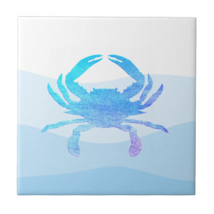 Blauwe krab tegeltje
