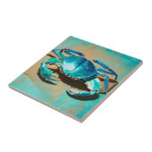  blauwe krab tegeltje (Zijkant)