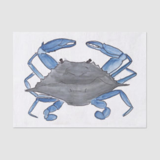 Blauwe krab tissuepapier