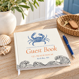 Blauwe Krab Vakantiewoning Logboek voor gasten Gastenboek