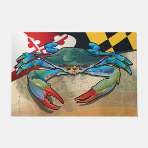 Blauwe krab van Maryland Deurmat