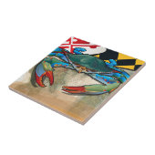 Blauwe krab van Maryland Tegeltje (Zijkant)