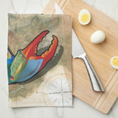 Blauwe krab van Maryland Theedoek (Quarter Fold)