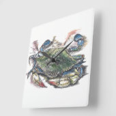 Blauwe krab vierkante klok (Hoek)