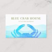 Blauwe krab visitekaartje (Voorkant)