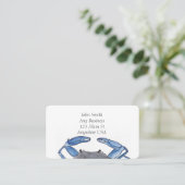 Blauwe krab visitekaartje (Staand voorkant)