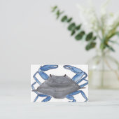 Blauwe krab   visitekaartje (Staand voorkant)