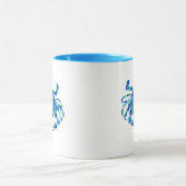 Blauwe krab Waterverf Koffie-Mok Mok (Midden)