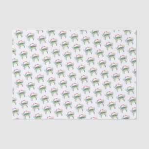 Blauwe krab Waterverf Pattern Beach Tissuepapier