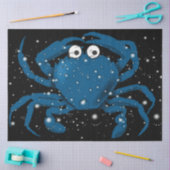 Blauwe Krab Weefsel/Decoupage Papier (Craft)