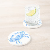  blauwe krab zandsteen onderzetter (Zijkant)
