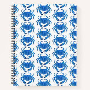 Blauwe krab Zee-oceaanpatroon Notitieboek