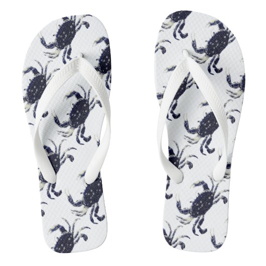 Blauwe krabbetjes Teenslippers (Voetbed)