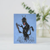 Blauwe Krampus Briefkaart (Staand voorkant)