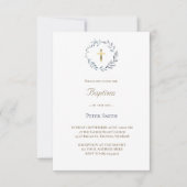 blauwe krans | doop kaart (Voorkant)