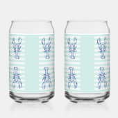 blauwe kreeft blikvorm glas (Rechts)