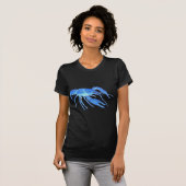 Blauwe kreeft t-shirt (Voorkant volledig)