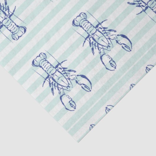 blauwe kreeft tissuepapier (Detail)