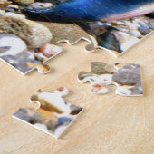 Blauwe kreeftenpuzzel legpuzzel (Zijkant)