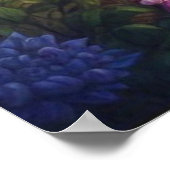 Blauwe Krishna Art: Radha & Godheid Fluit, Indiase Poster (Hoek)