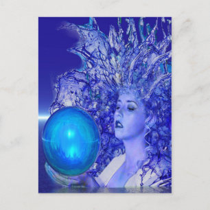 Blauwe Kristal Briefkaart