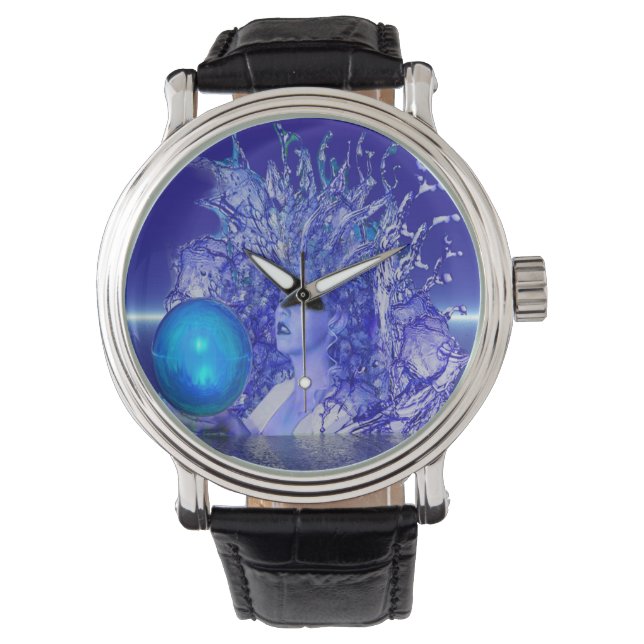 Blauwe Kristal Horloge (Voorkant)