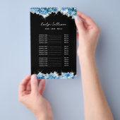 Blauwe kristallen prijslijst flyer (Hand)