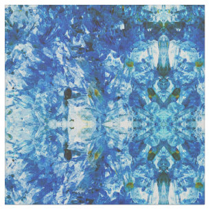 Blauwe kristallen stof