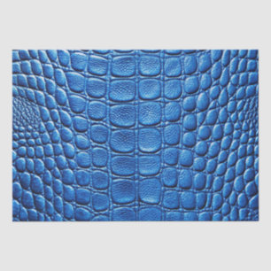 Blauwe Krokodil Alligator Huid Faux Lederen Print Tissuepapier