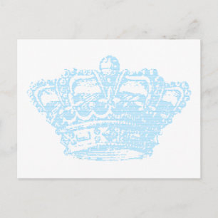 Blauwe kroon briefkaart