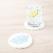 Blauwe kroon zandsteen onderzetter (Zijkant)