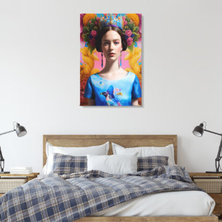 Blauwe kroonprinses canvas afdruk