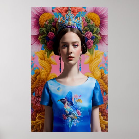 Blauwe kroonprinses poster (Voorkant)