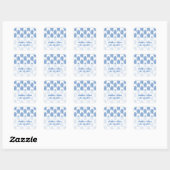 Blauwe kruidenkruiden weddenschappen vierkante sticker (Vel)