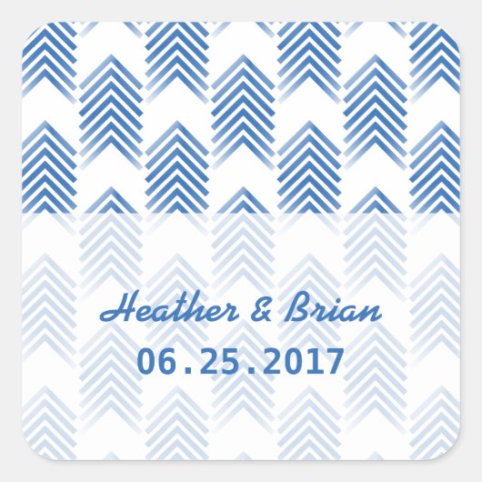 Blauwe kruidenkruiden weddenschappen vierkante sticker (Voorkant)