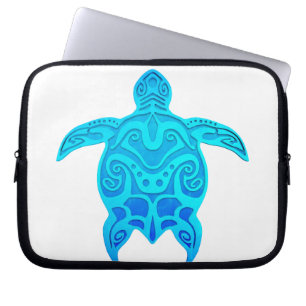 Blauwe kruidenschildpad laptop sleeve