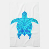 Blauwe kruidenschildpad theedoek (Verticaal)