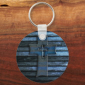 Blauwe kruis sleutelhanger (Voorkant)