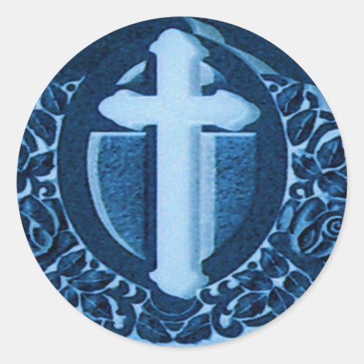 Blauwe kruis Stickers (Voorkant)