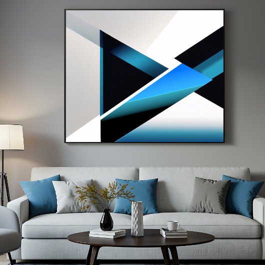 Blauwe Kruising Poster