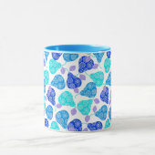 Blauwe kubus' pears pattern mok (Midden)