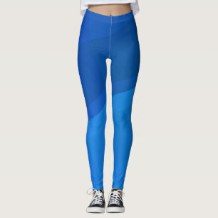Blauwe kubussen geometrisch leggings
