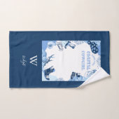 Blauwe kustcowgirl bad handdoek (Handdoek)