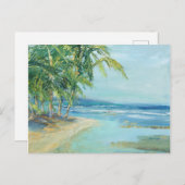 Blauwe kuststrook briefkaart (Voorkant / Achterkant)