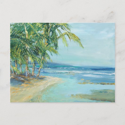 Blauwe kuststrook briefkaart (Voorkant)