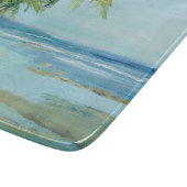 Blauwe kuststrook snijplank (Hoek)