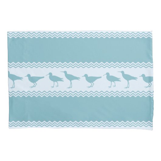 Blauwe kuststroop kussensloop (Voorkant)