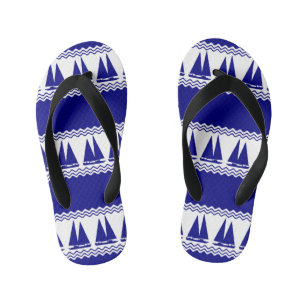 Blauwe kuststropen kinder teenslippers