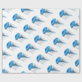 Blauwe kwal cadeaupapier (Vlak)